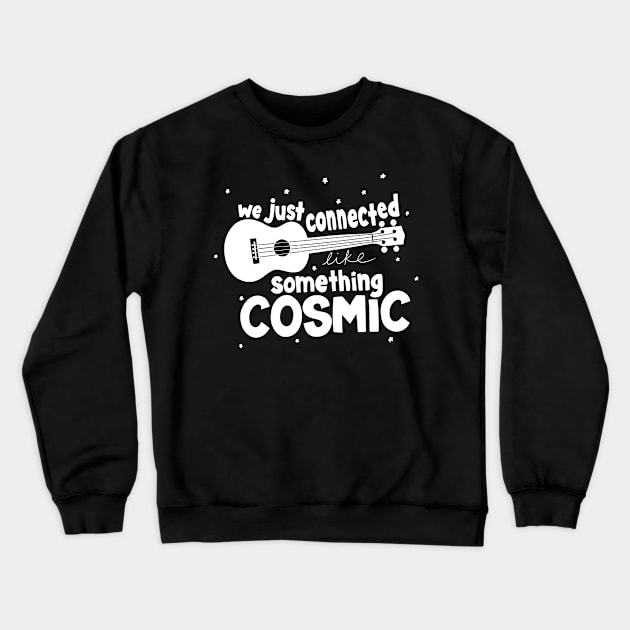 White - Cosmic Crewneck Sweatshirt by djchikart